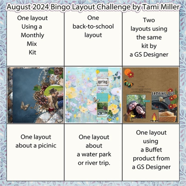 August Bingo Challenge