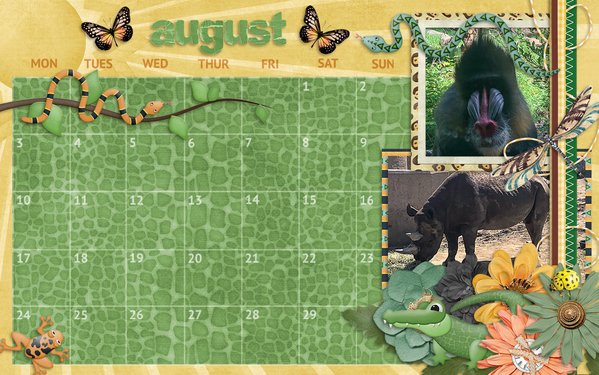 August Calendar Desktop