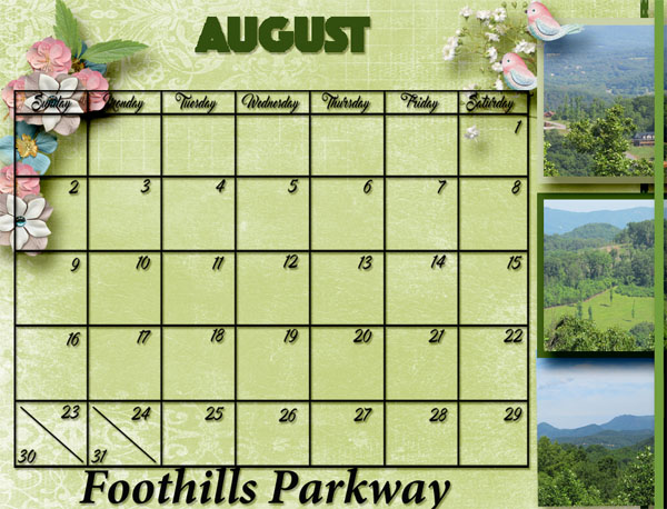 August Calendar -- Desktop
