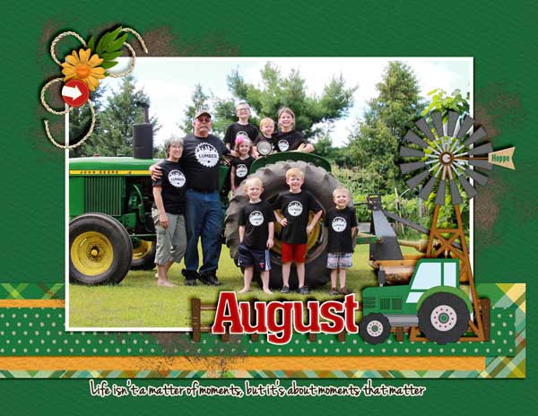 August Calendar Page