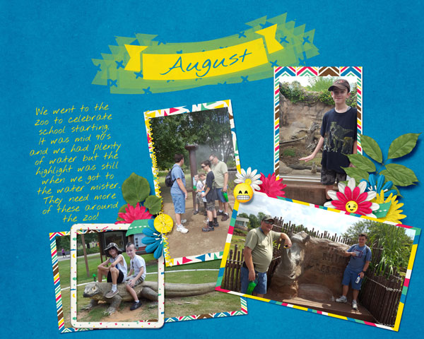 August calendar topper