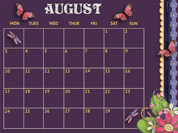 August Calendar