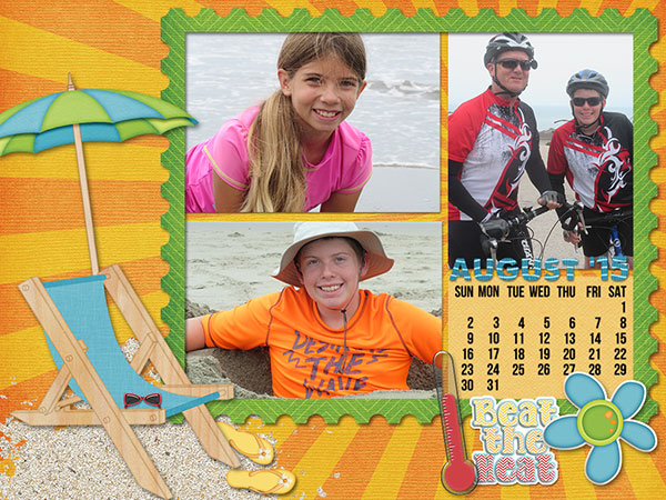 August Desktop Calendar