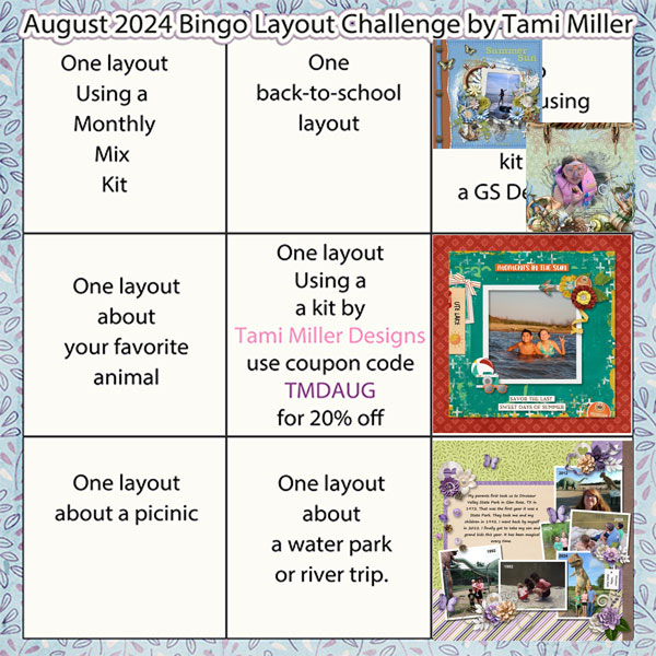 August Layout Bingo