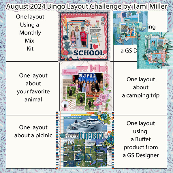 August Layout Bingo