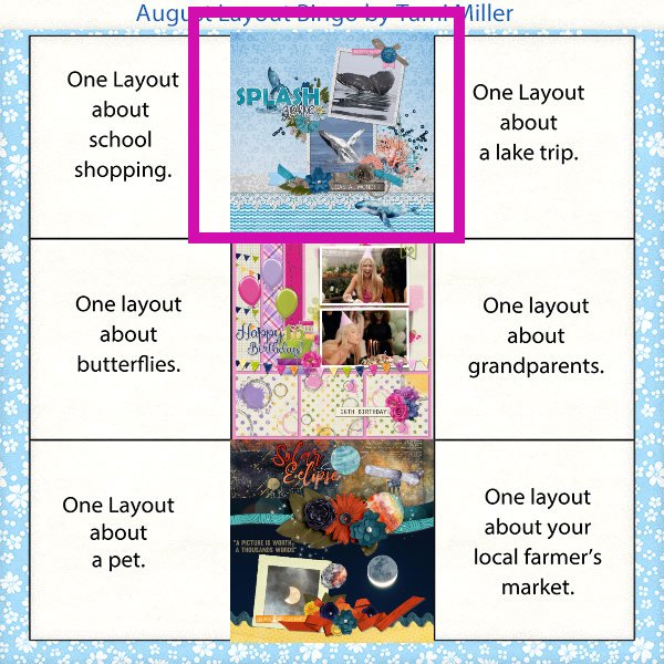 August layout bingo