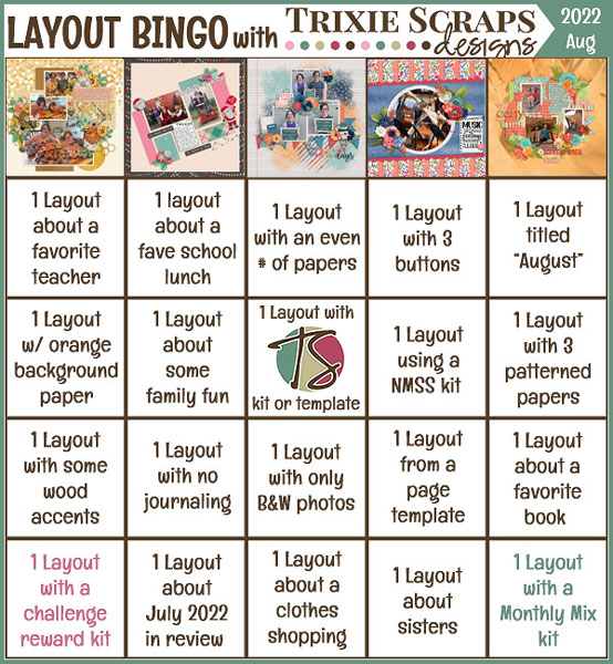 August LO Bingo