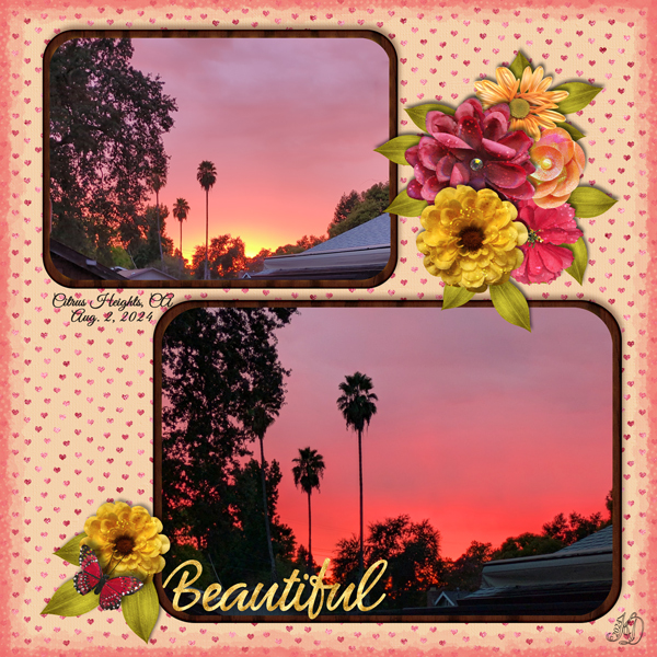 August smokey sunset