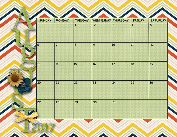 August Sum-Up Calendar