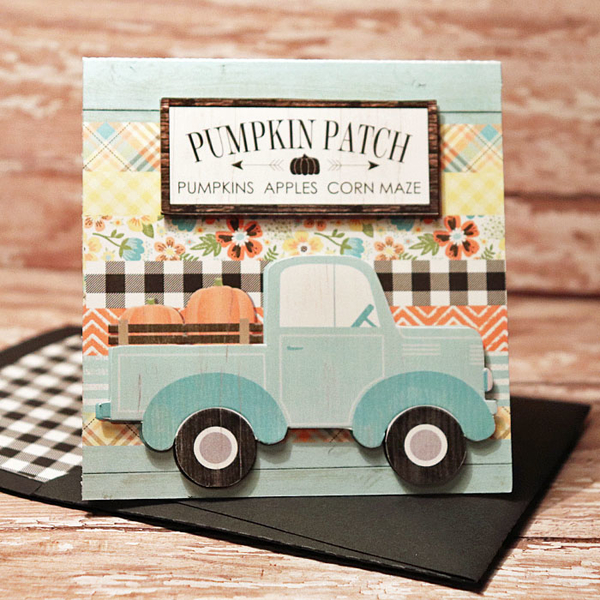 Autumn card with matching envie