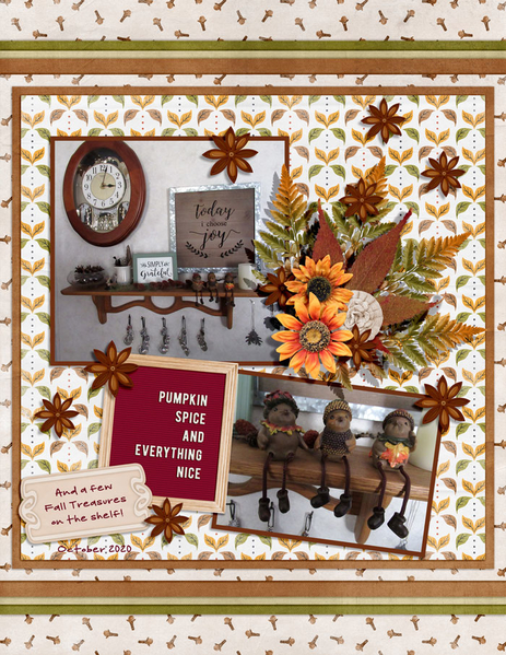 AUTUMN TREASURES ON THE SHELF