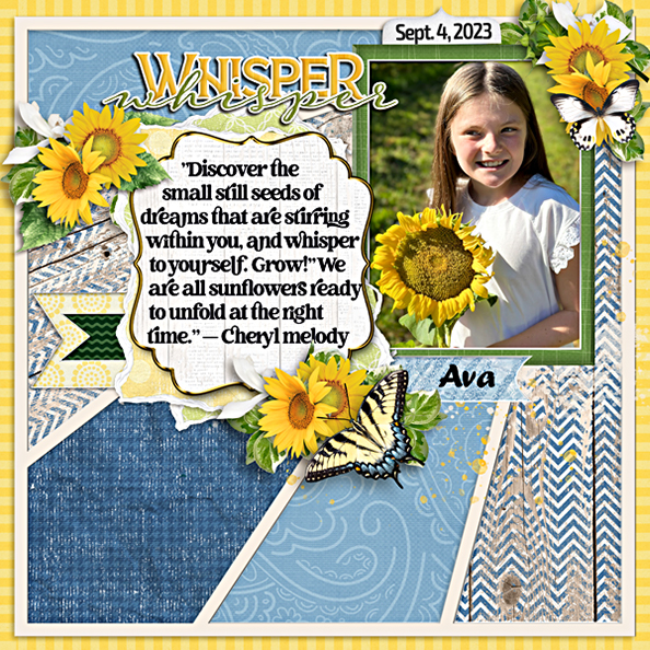Ava and the sunflowers
