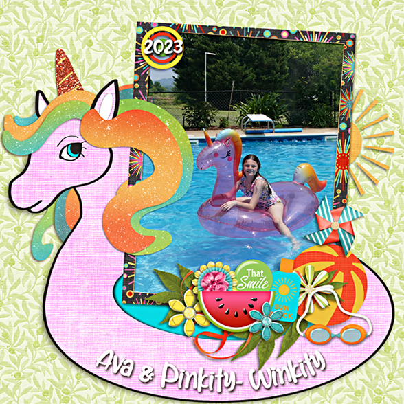 Ava at the pool 2023