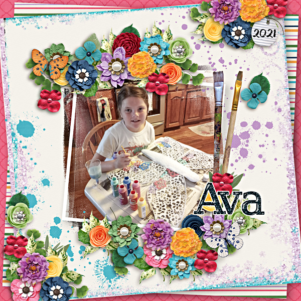 Ava Painting Butterflies