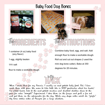Baby Food Dog Bones