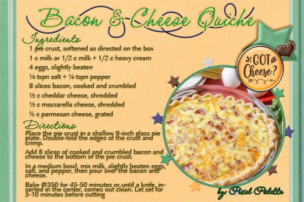 Bacon & Cheese Quiche