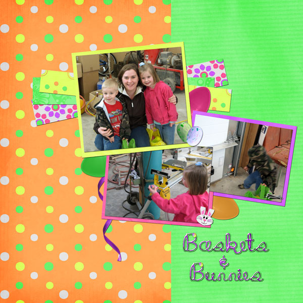 Baskets and Bunnies Left