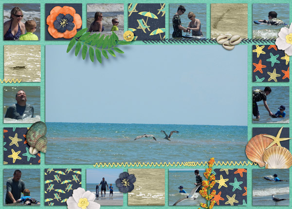 Beach 2 page spread