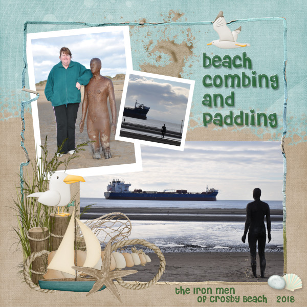 beach combing and paddling