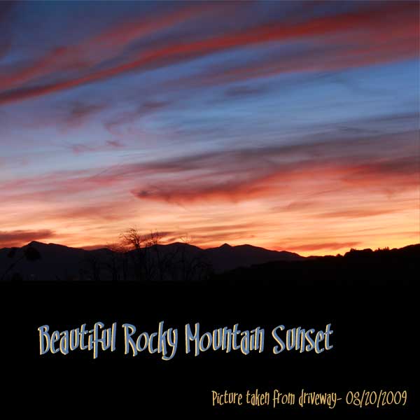 Beautiful Rocky Mountain Sunset
