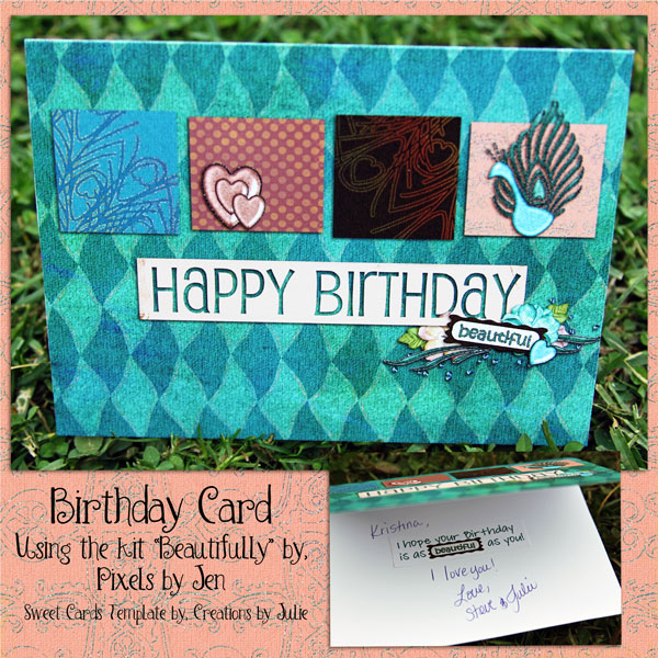 Beautifully B-day card