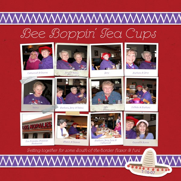 Bee Boppin' Tea Cups South of the Border