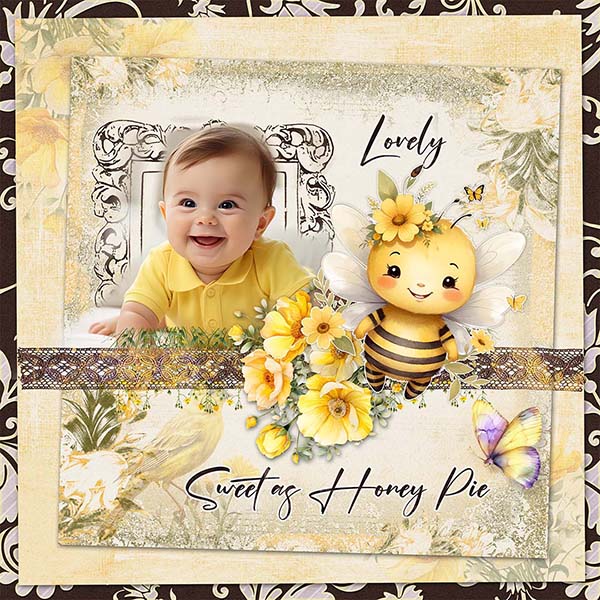 Bee Happy Pie By Cutie Pie Scraps