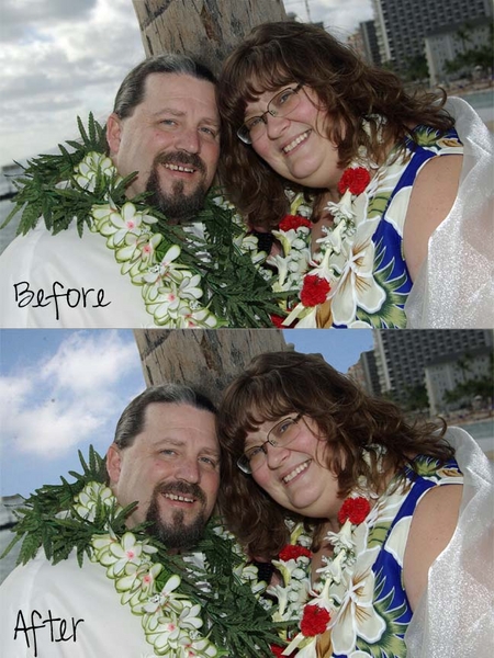 before and after blue skies