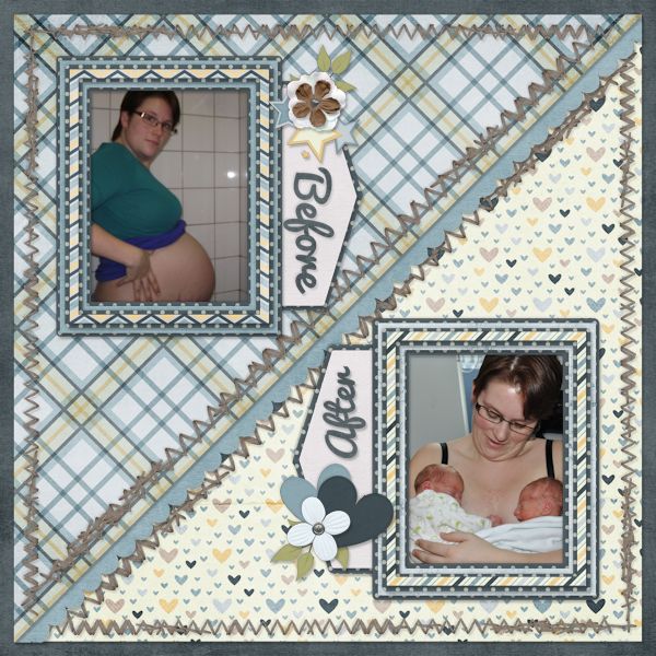 Before and after my twins were born