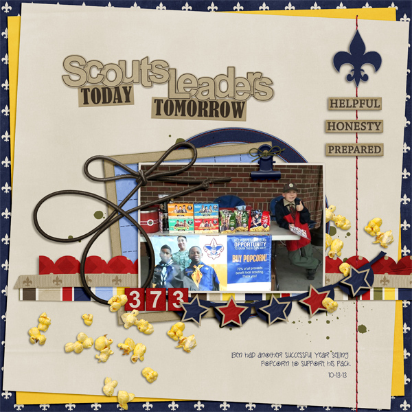 Ben_Scouts selling popcorn