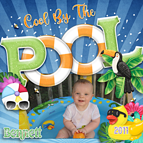 Bennett in his pool 2011