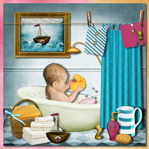Berkely in the bath