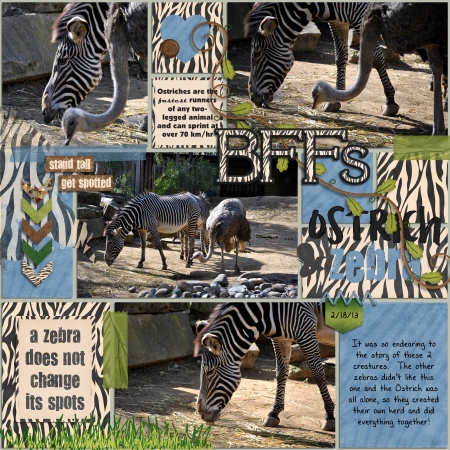 BFFs Ostrich and Zebra