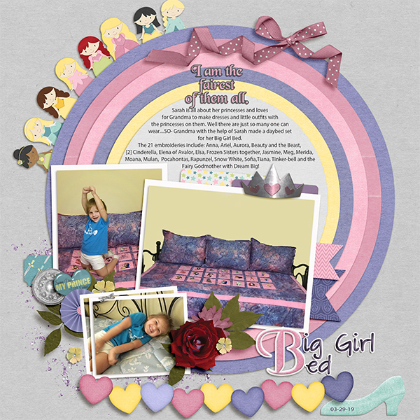 Big Girl Bed with princesses