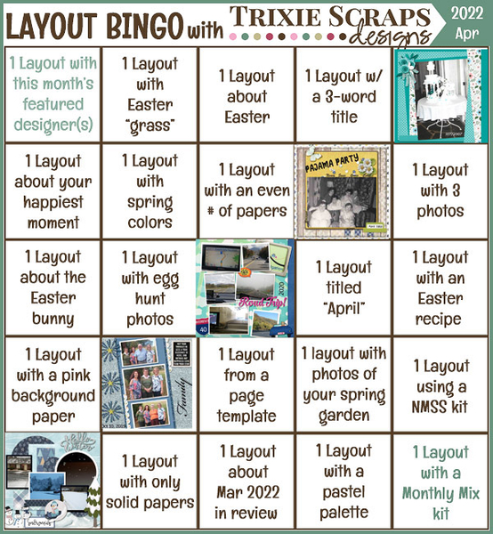 Bingo Card April 2022