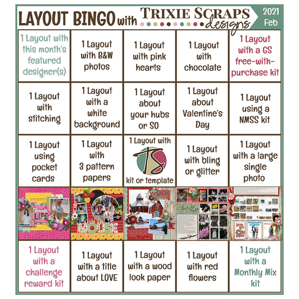 Bingo Card - February 2021
