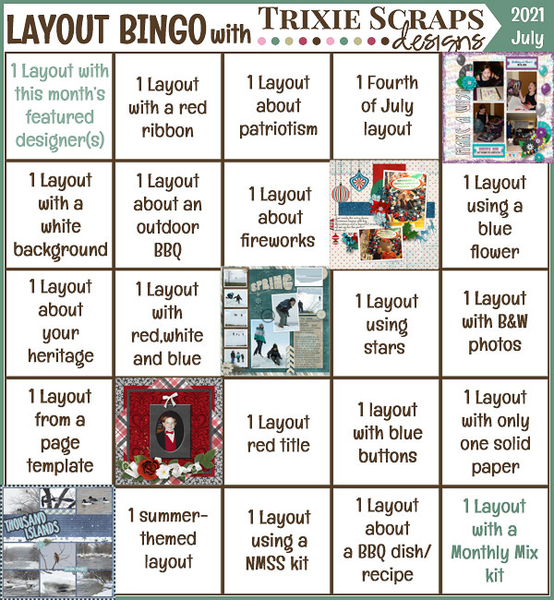 Bingo Card July 2021