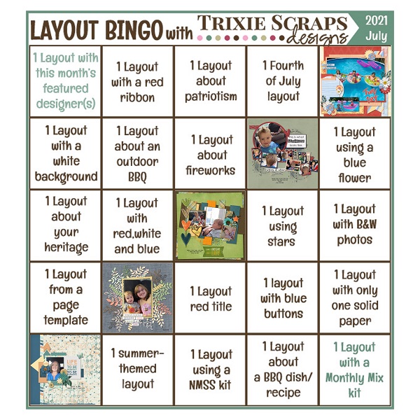Bingo Card July 2021
