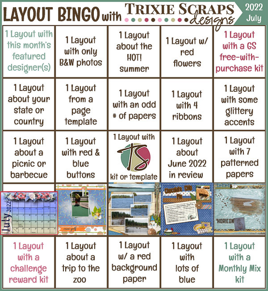 Bingo Card July 2022
