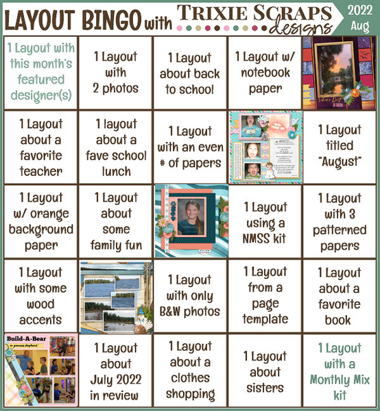 Bingo Card July 2022