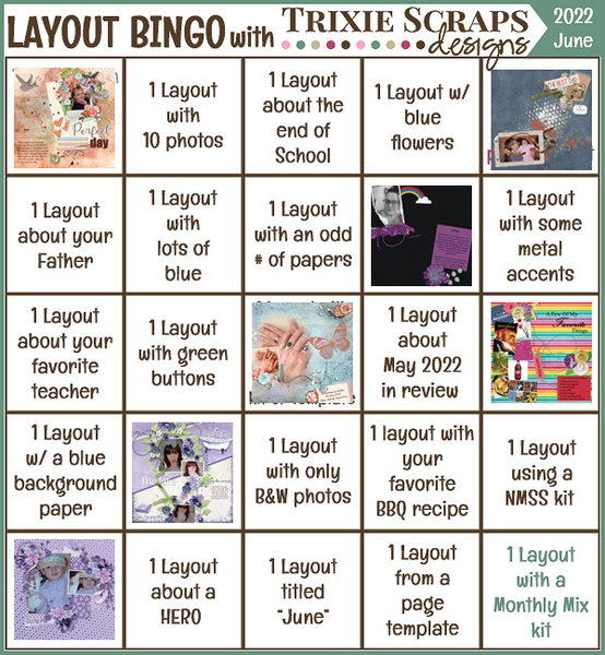 Bingo Card, June 2022