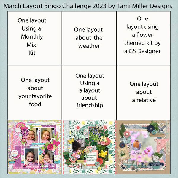 bingo card march 23