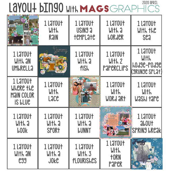 Bingo with MagsGraphics April