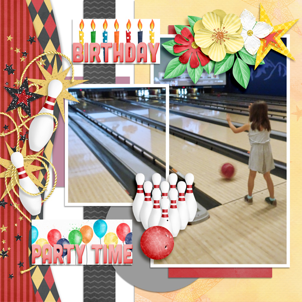 Birthday bowling right