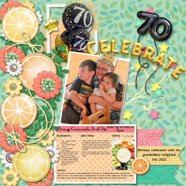 Birthday Recipe Celebrate 70