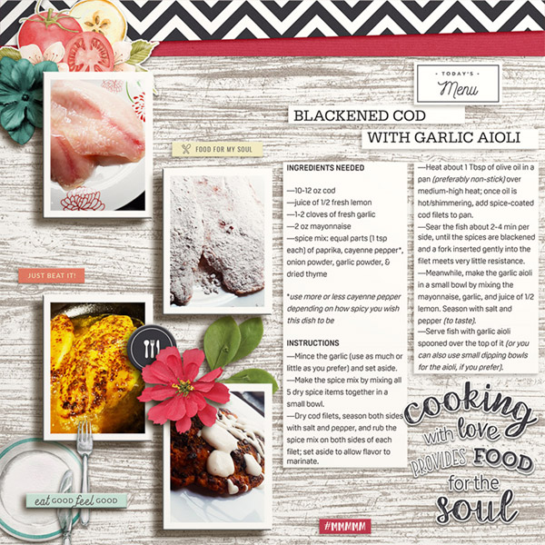 .blackened cod with garlic aioli.
