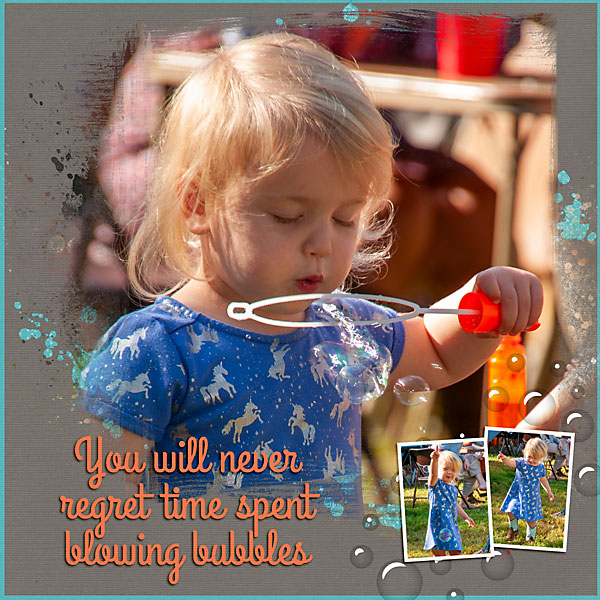 blowing bubbles