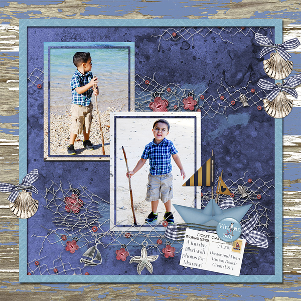 Blue Flower Template