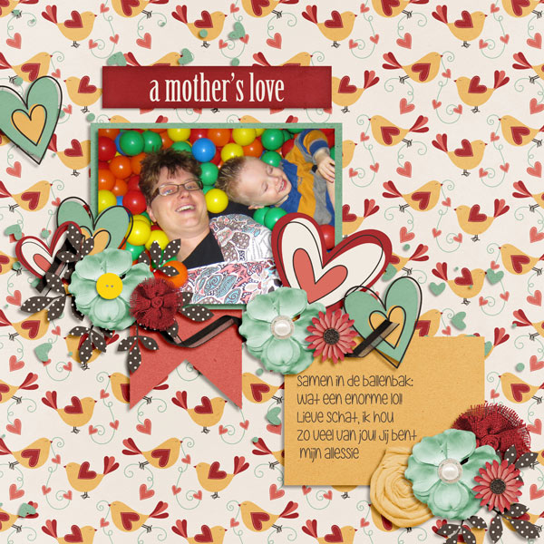 Blue Heart Scraps - Let there be love / Southern Serenity Designs by Amber 