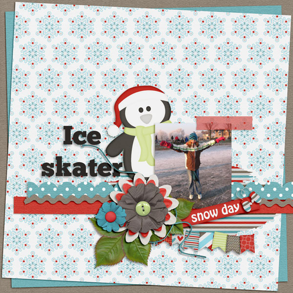 Blue Heart Scraps - Snow fun / Little Rad Trio - One Two Buckle my Shoe TP1